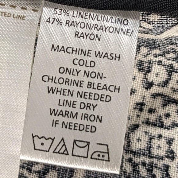 LOFT  Brocade Linen Skirt Womens Size 8 Pleated Print Mini Black - Picture 4 of 5